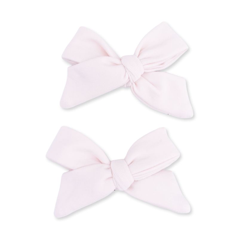 Angel Dear / 2 Pack Bow Clips / Solid Mauve Morn