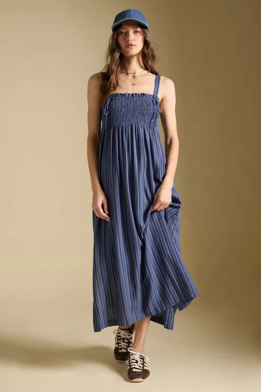 Saltwater Luxe/Charlize Midi Dress/Indigo