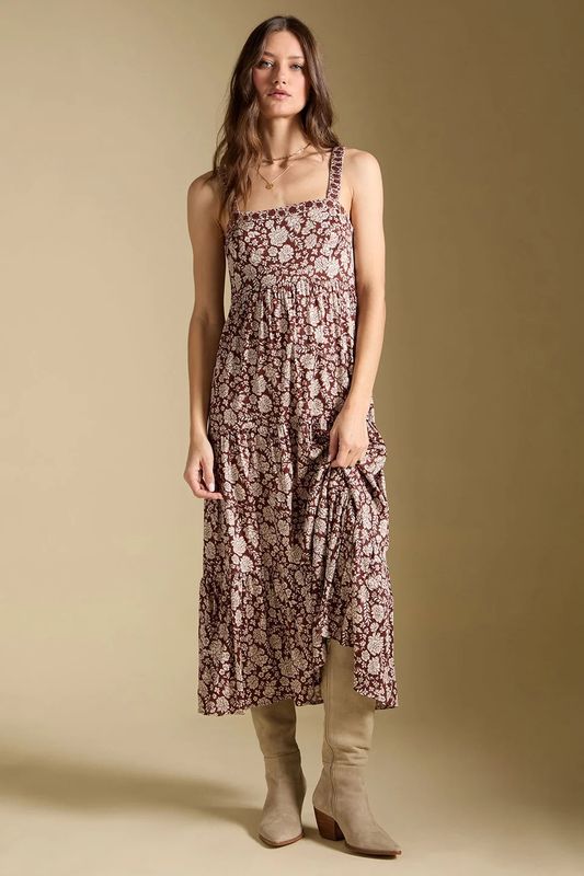 Saltwater Luxe / Women's Juli Midi Dress / Chocolate