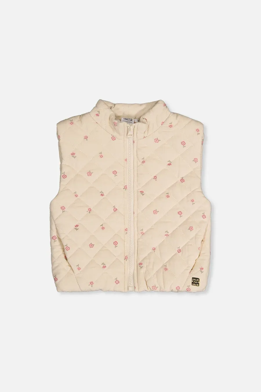Deux Par Deux/Corduroy Puffy Vest/Prairie Flowers