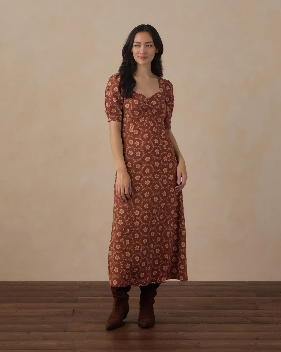 Rylee+Cru/Women's Violet Dress Brick/Daisies