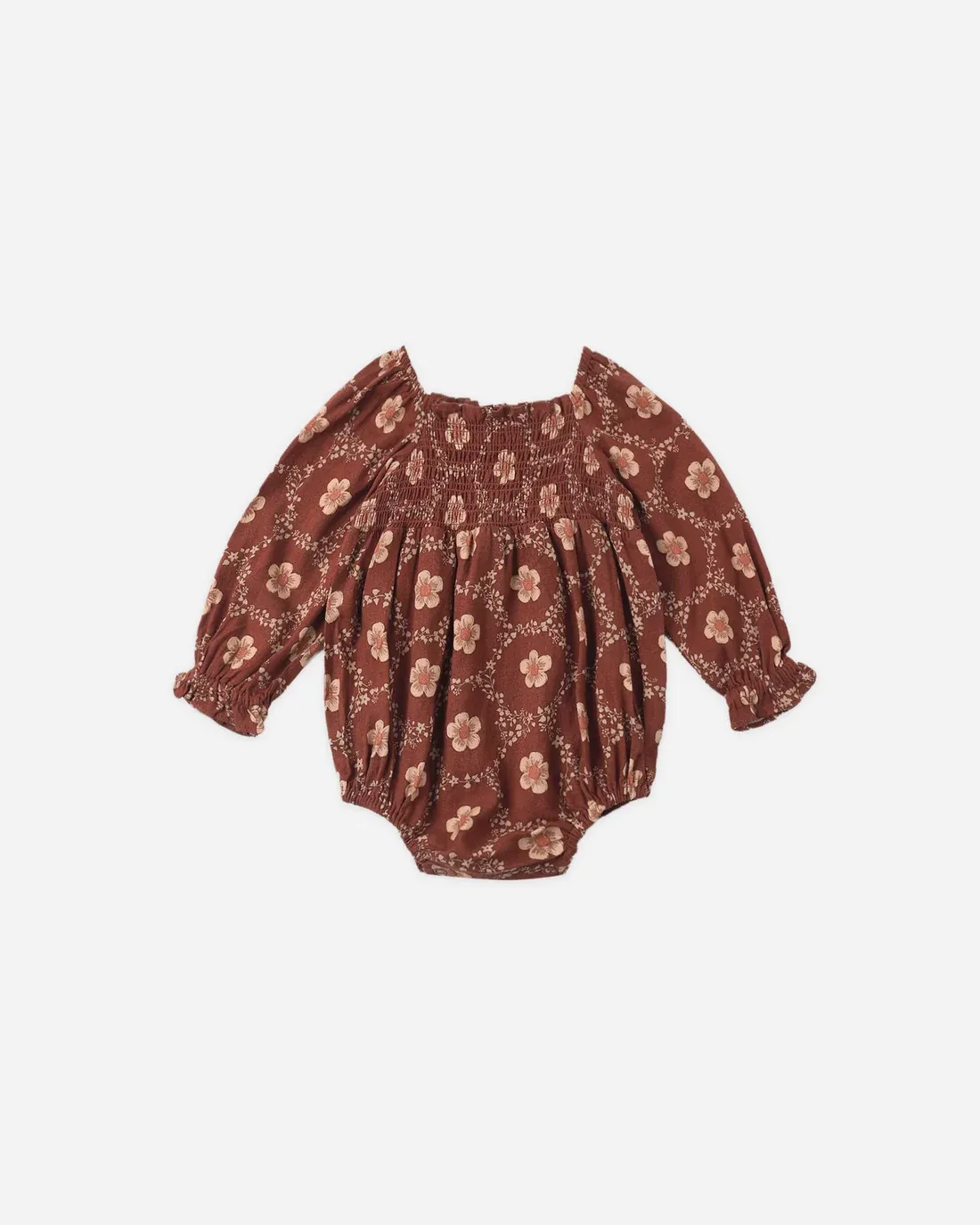 Rylee+Cru/Adelaide Romper Brick/Daisies