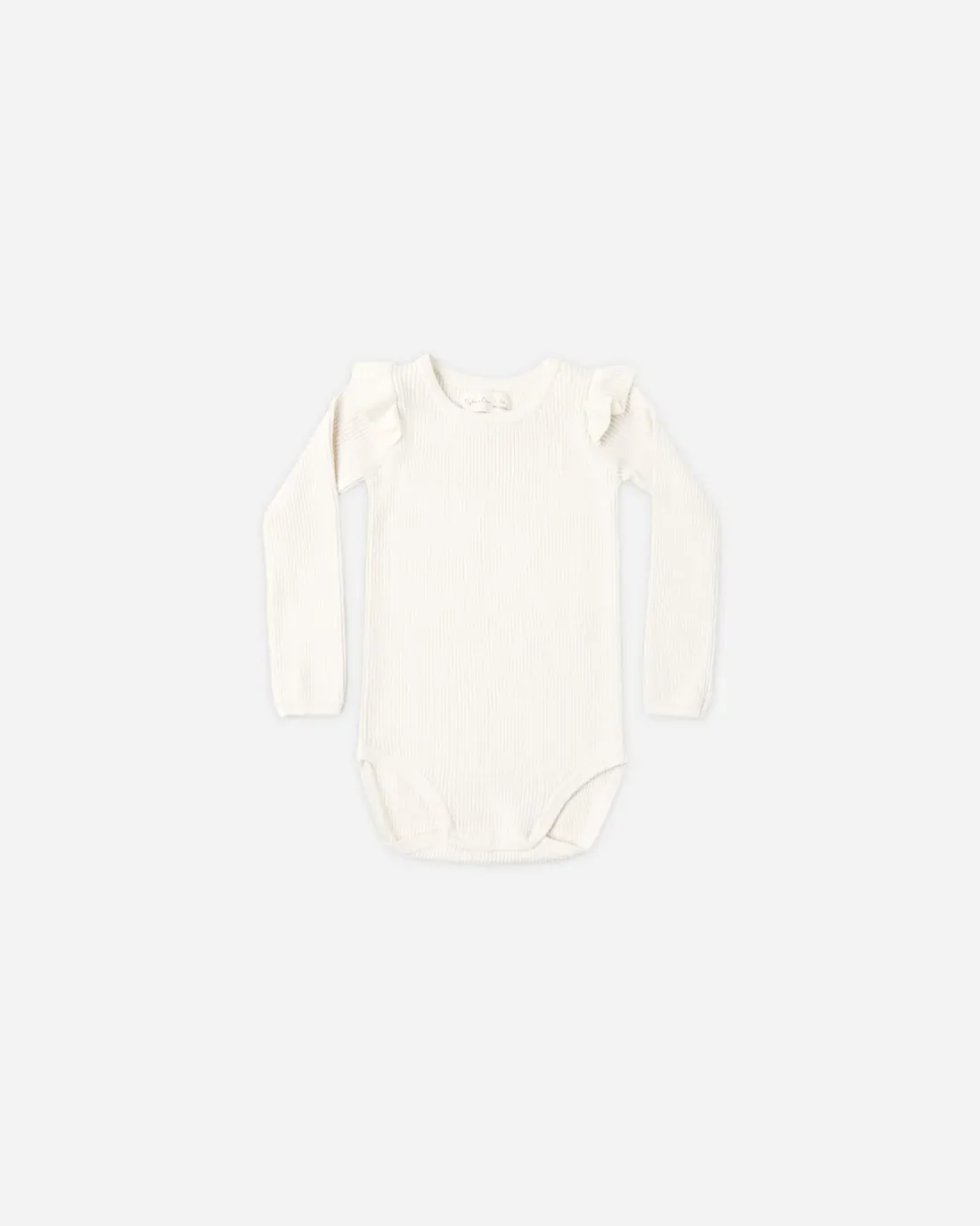 Rylee+Cru/Shoulder Ruffle Bodysuit/Natural