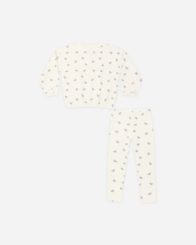 Rylee+Cru/Spongy Knit Set/ Butterfly Ditsy