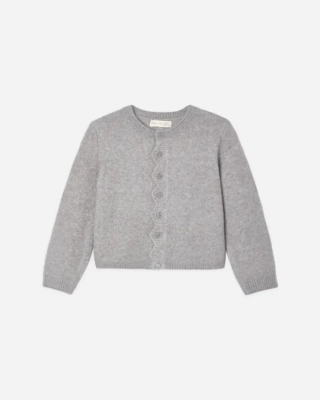 Rylee+Cru/Scallop Cardigan/Dusty Blue