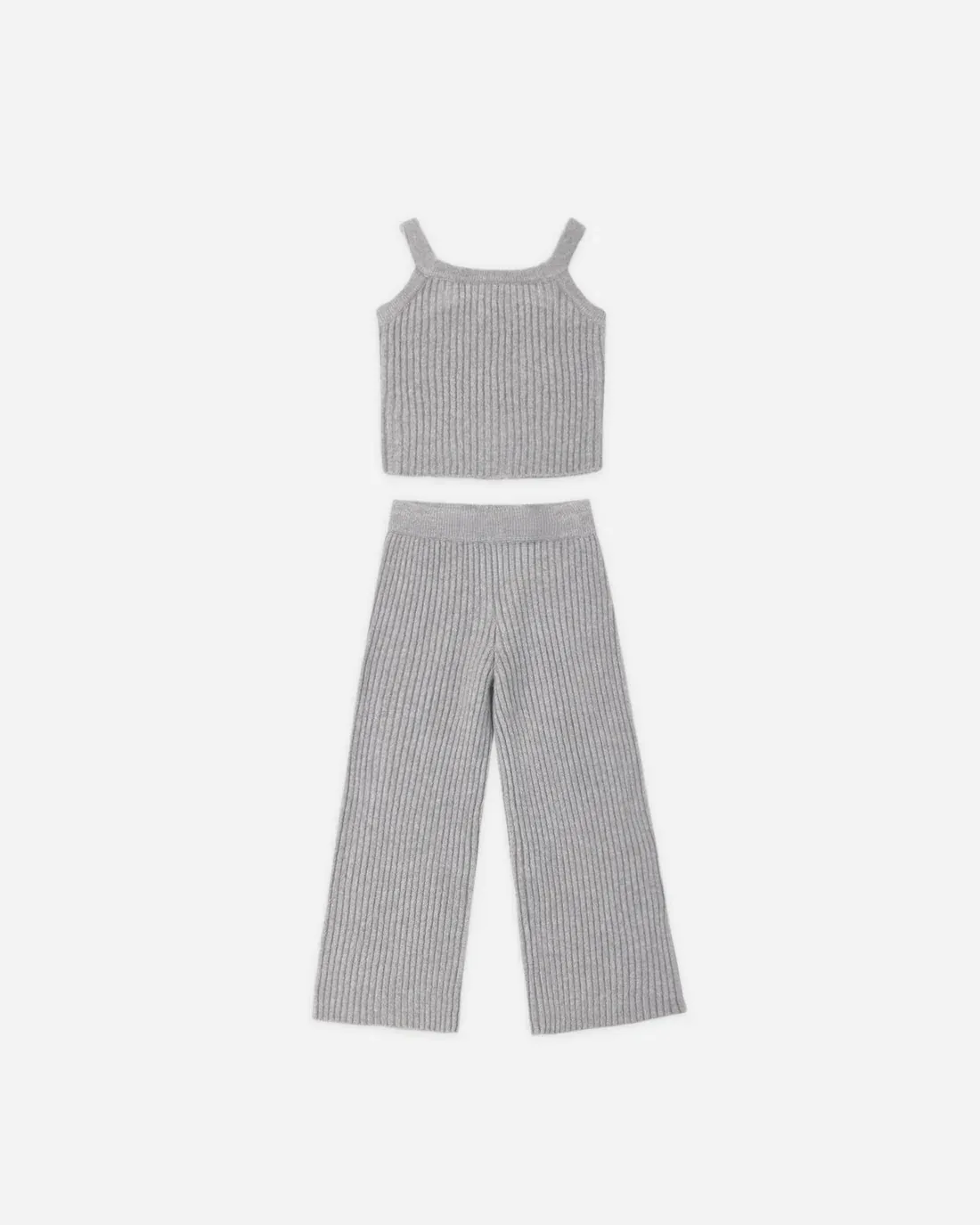 Rylee+Cru/Fuzzy knit lounge set/Dusty blue