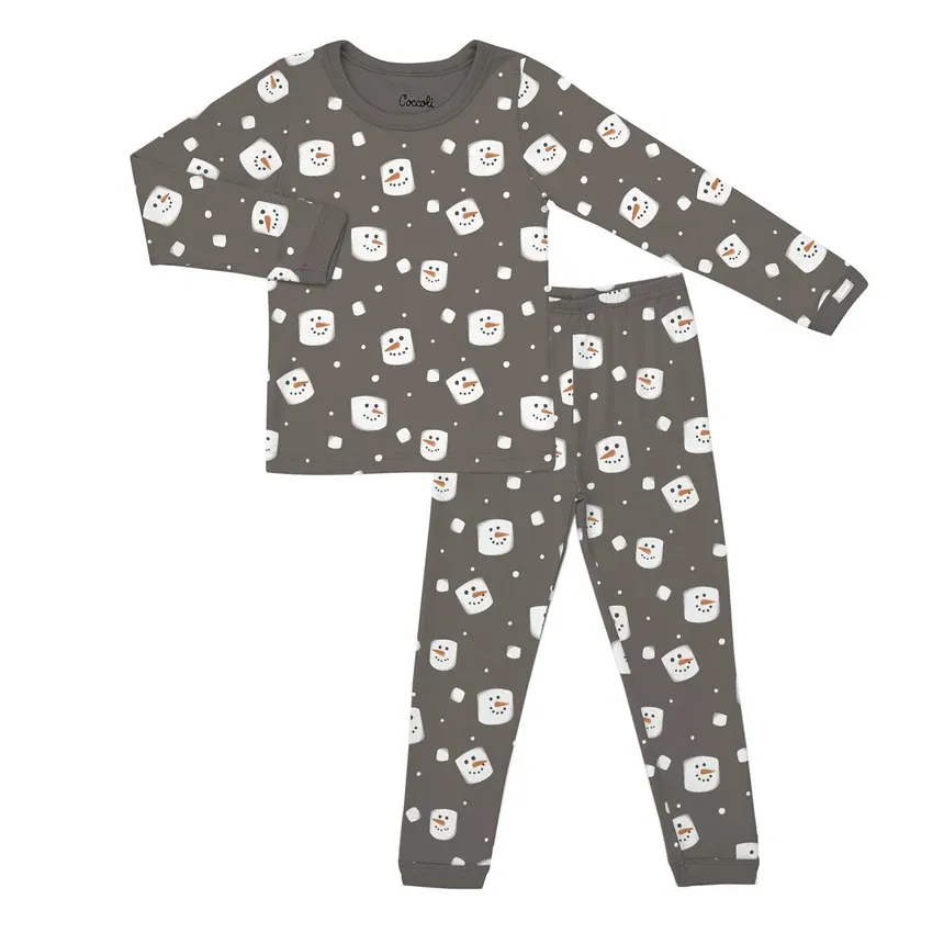 Coccoli/Cotton/LS Cotton/Modal Pyjama/Brown with Snowman