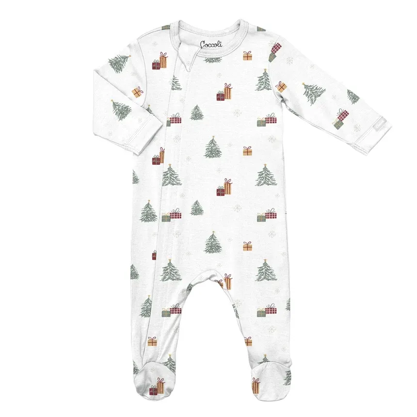 Coccoli/Cotton/Modal Zipper/White with presents/PZM6115