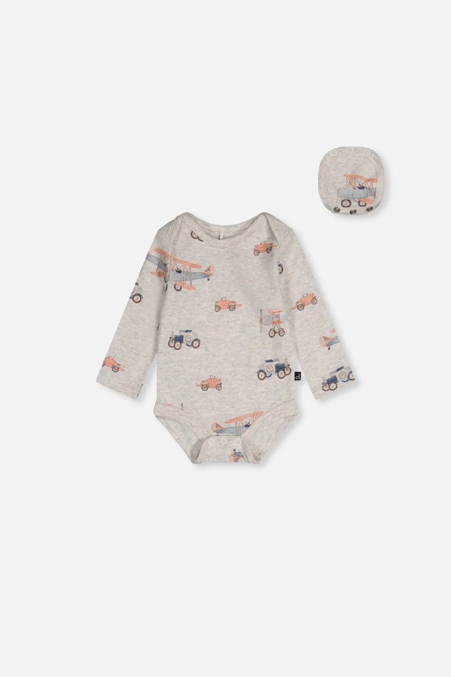 Deux par Deux / Baby Organic Cotton Onsie / Printed Airplanes