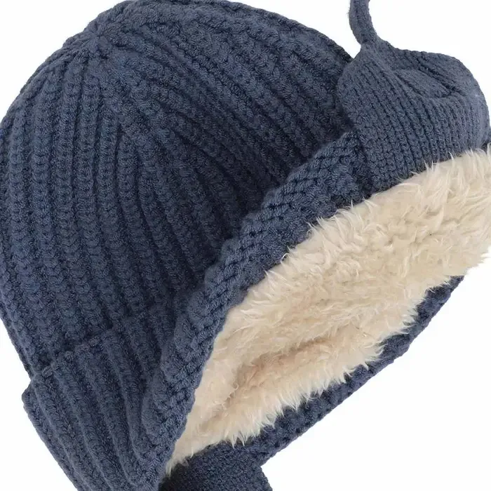 Calikids/Knit Hat with Ear Covers/Blue