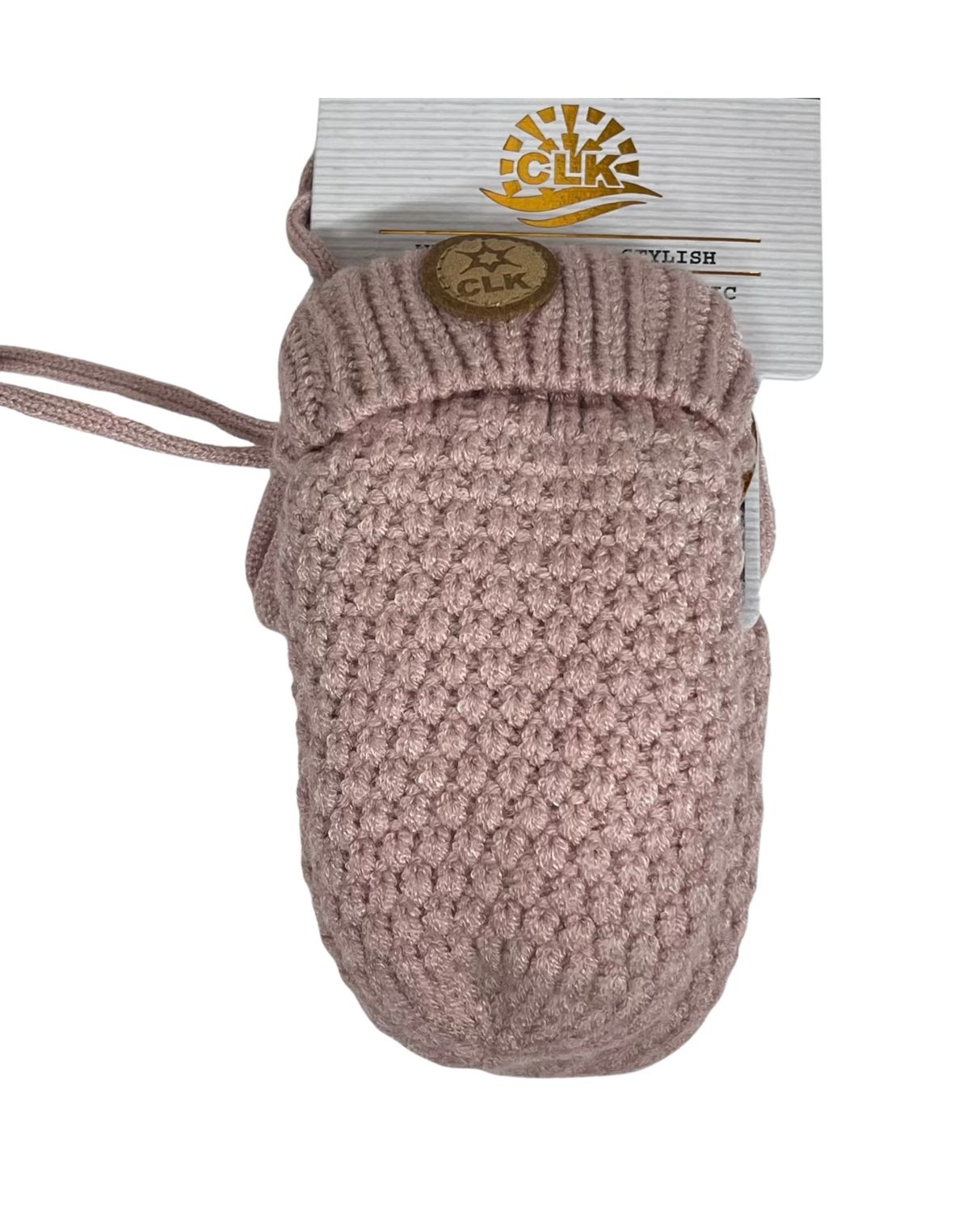 Calikids/Knit Mitten with Cords/0-9M/Lotus no thumbs