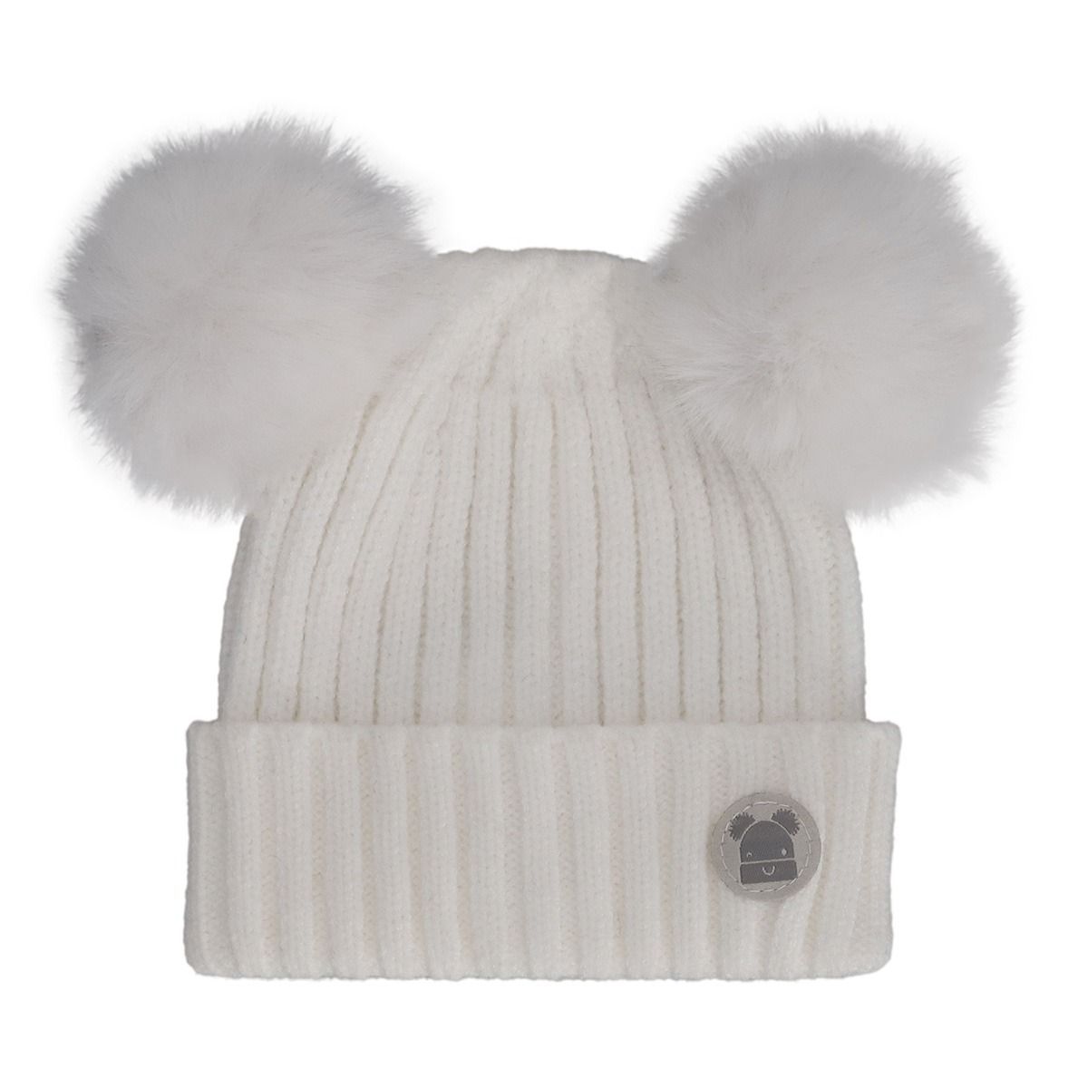 Calikids/Baby PomPom Knit Hat/Cream