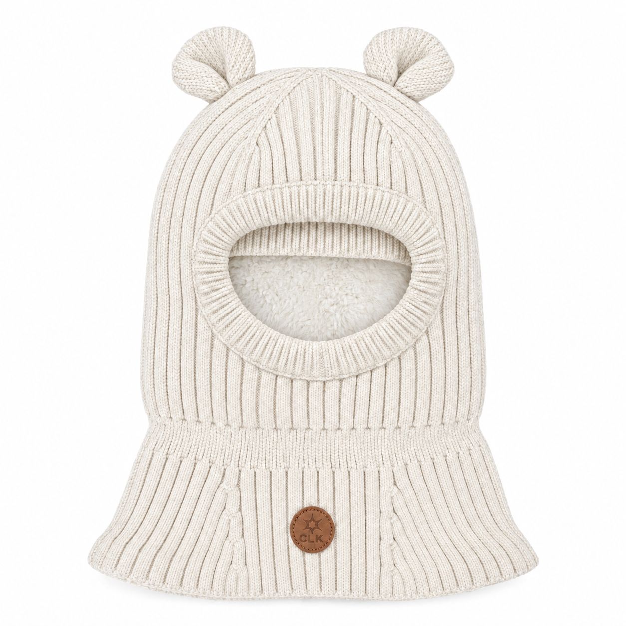 Calikids / Knit Bear Balaclava / Moon Beam