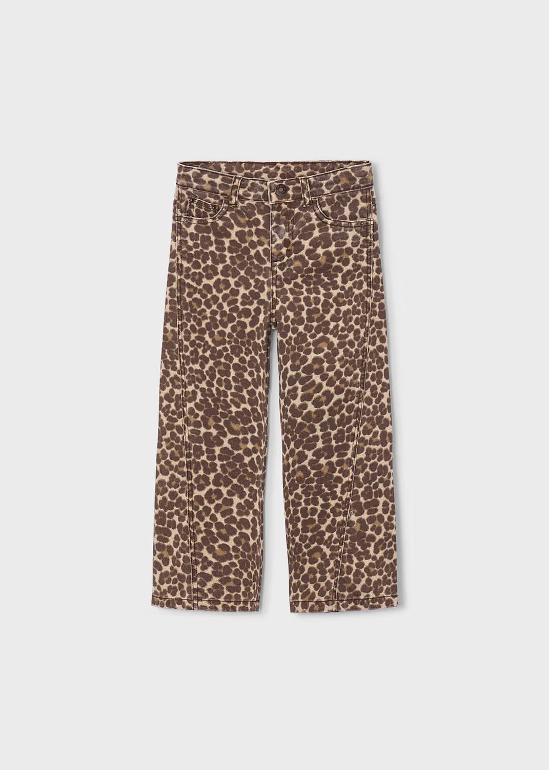 Mayoral/Girls Printed Twill Long Trousers/Chestnut