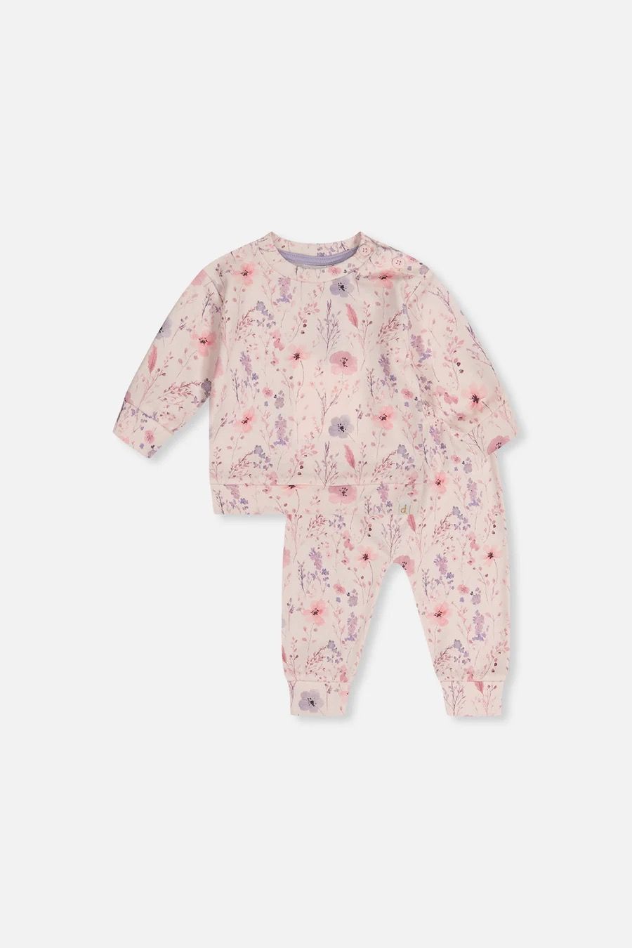 Deux Par Deux / Baby Printed Pant and Top Set / Flower Garden