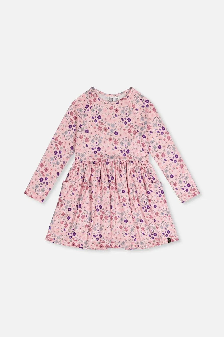 Deux Par Deux/Printed L/S Dress/Daisies-2J311B