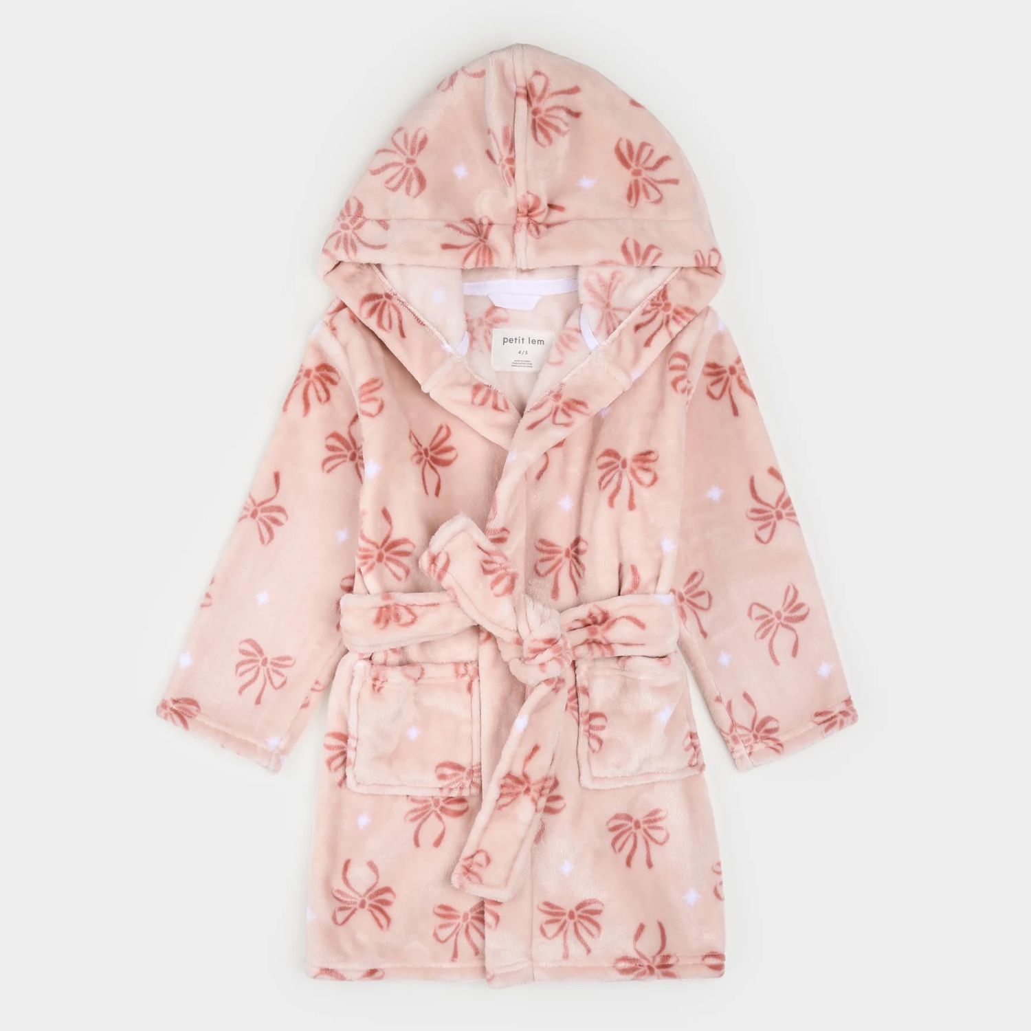 Petit Lem / Plush Robe / Ribbon on Misty Pink