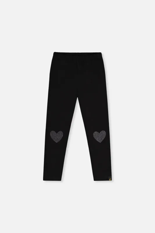 Deux Par Deux/Cotton Leggings/Black-09990B