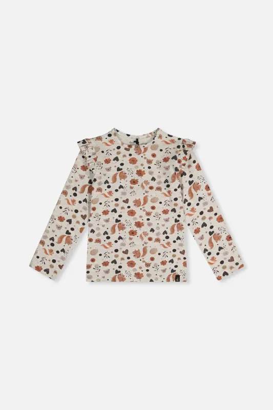 Deux Par Deux / Cotton T-shirt/squirrels