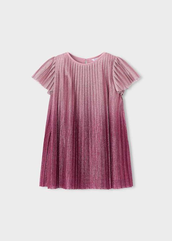 Mayoral / 4922 Gradient Pleated Dress / Raspberry