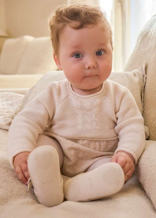 Mayoral / 2681 Newborn Romper &amp; Tights / Ceramic
