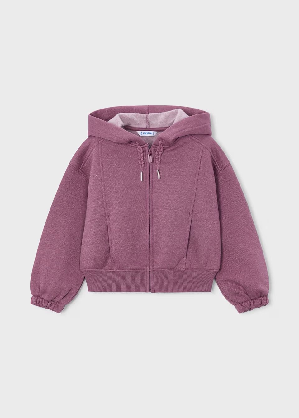 Mayoral / 4423 Girl Zip-Up Hoodie / Violet Heather
