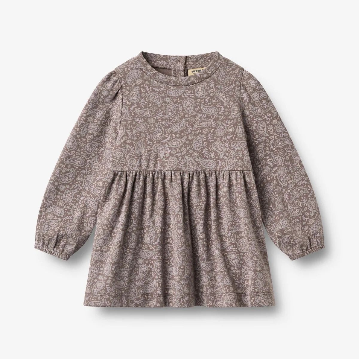 Wheat / Baby Eliane LS Jersey Dress / Plum Purple Paisley