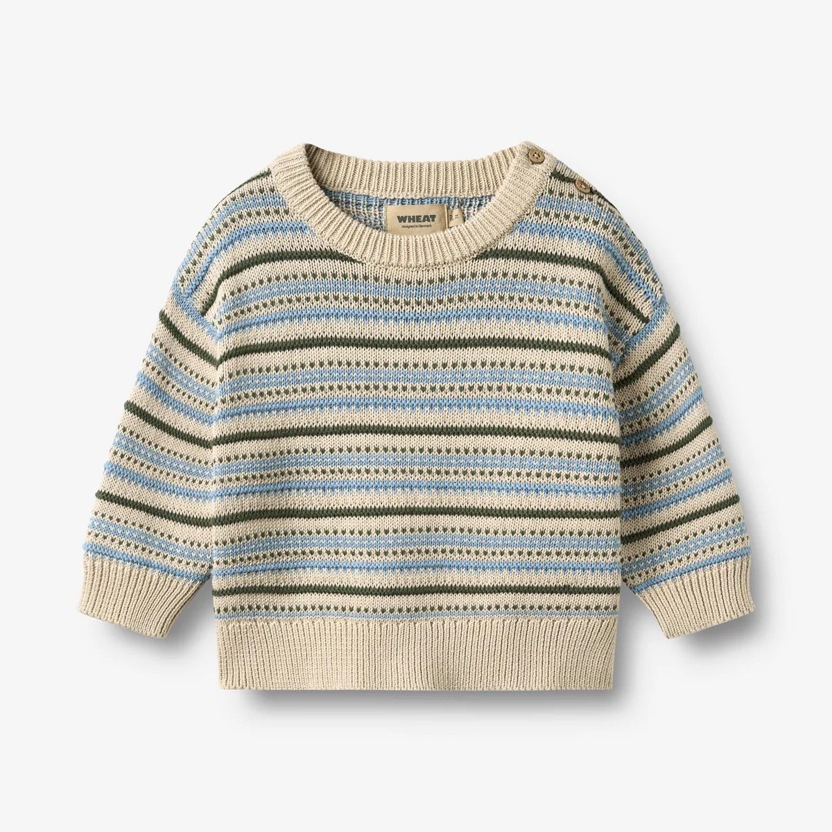 Wheat / Baby Harlow Jacquard Pullover / Offwhite