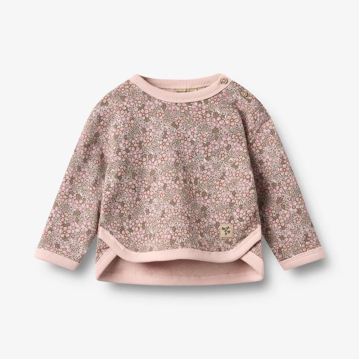 Wheat / Baby Emery Sweatshirt / Rose Brown Flowers