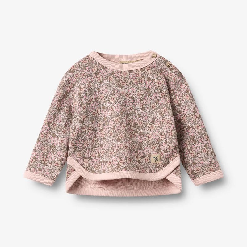 Wheat / Baby Emery Sweatshirt / Rose Brown Flowers