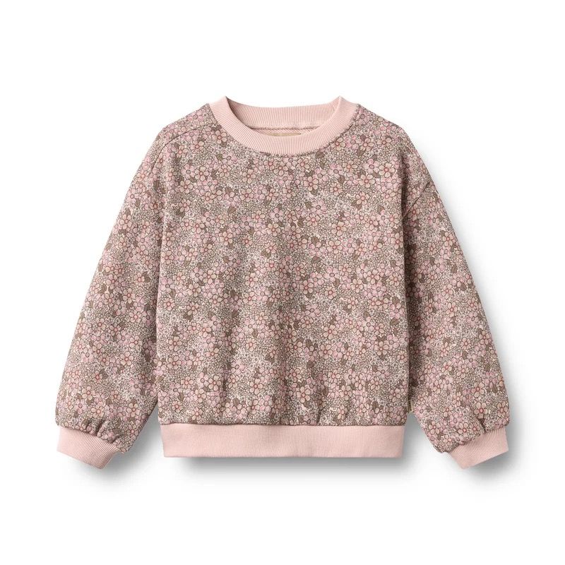 Wheat / Baby Lia Sweatshirt / Rose Brown Flowers