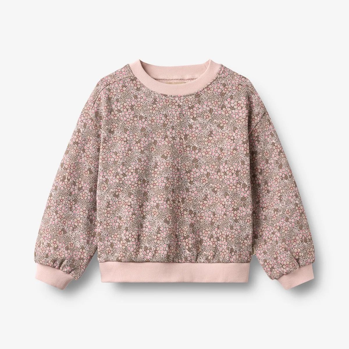 Wheat / Girls Lia Sweatshirt / Rose Brown Flowers