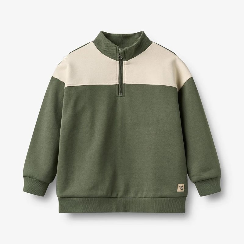 Wheat / Boys Matteo Half-Zip Sweatshirt / Thyme