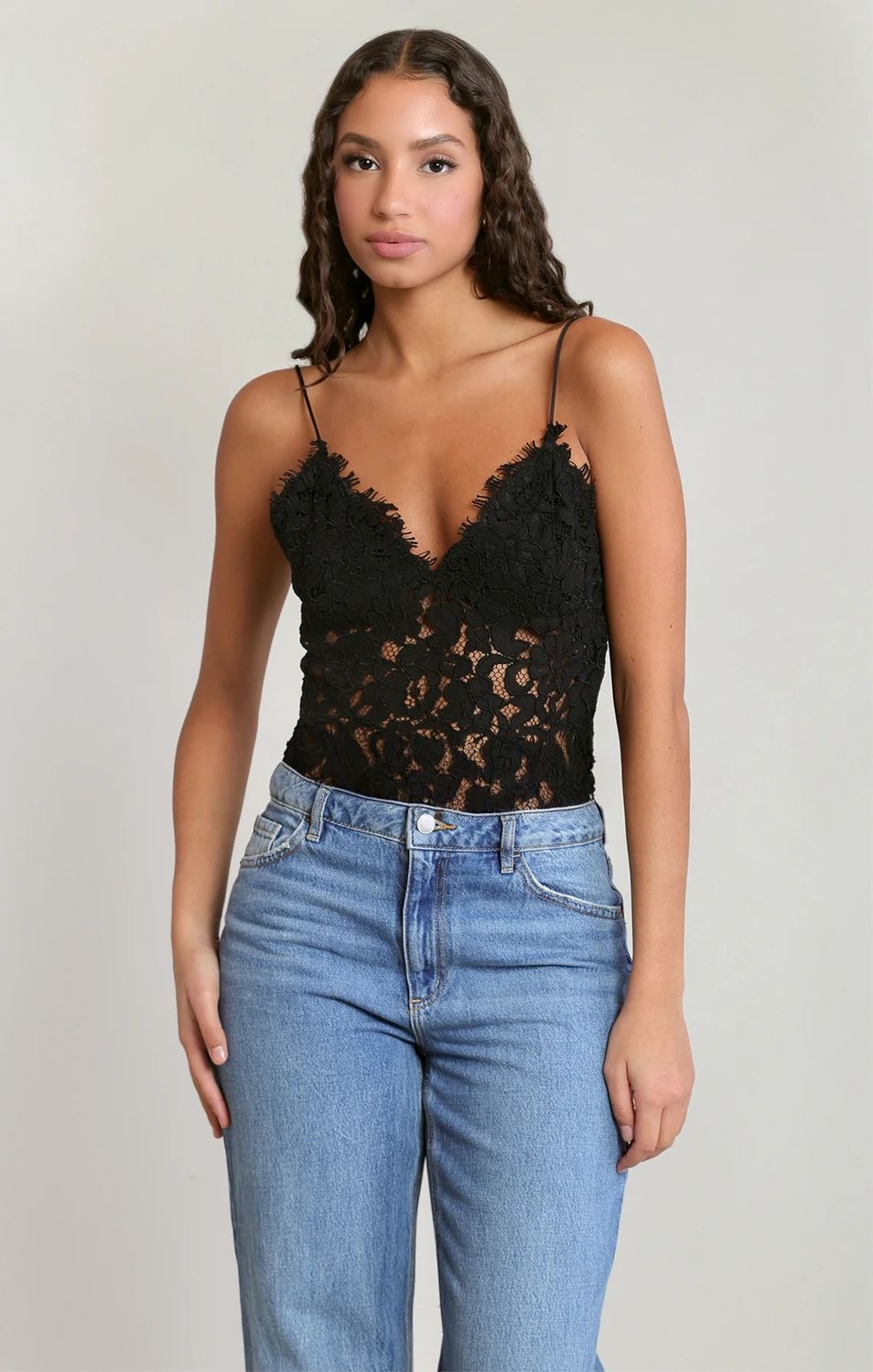 Dex / Embroidered Cami Top / Black