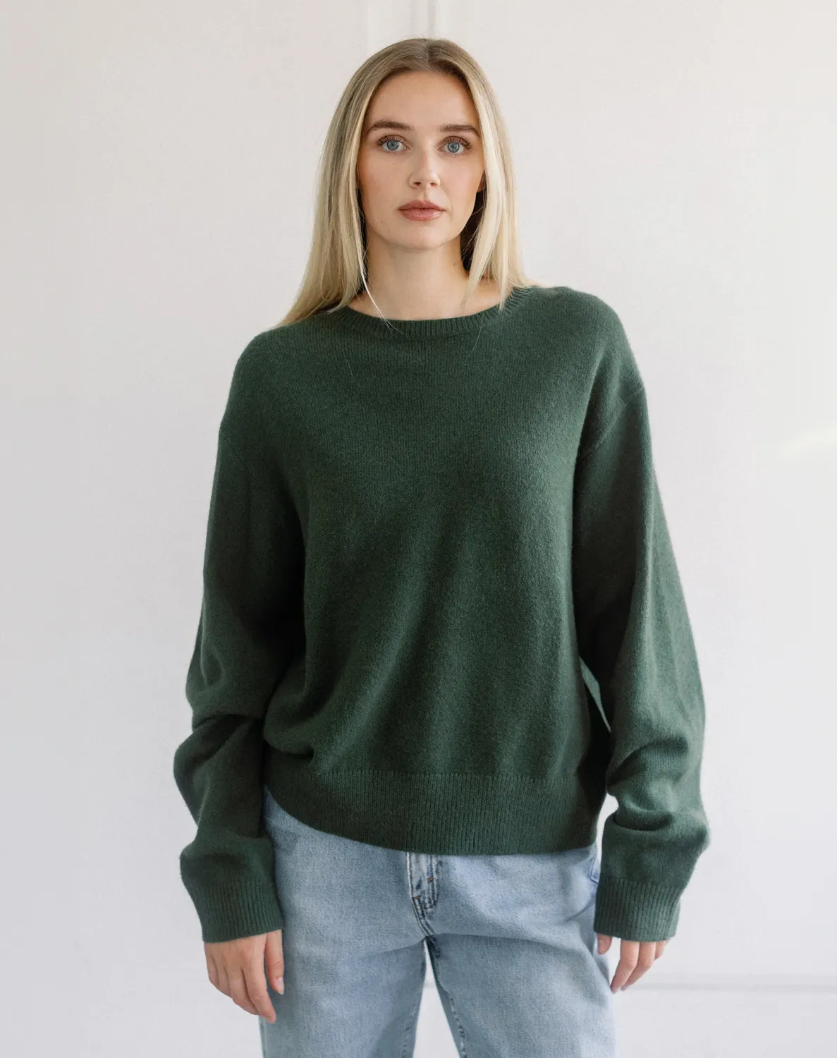 Brunette the Label/Classic Knit Crew/Chive