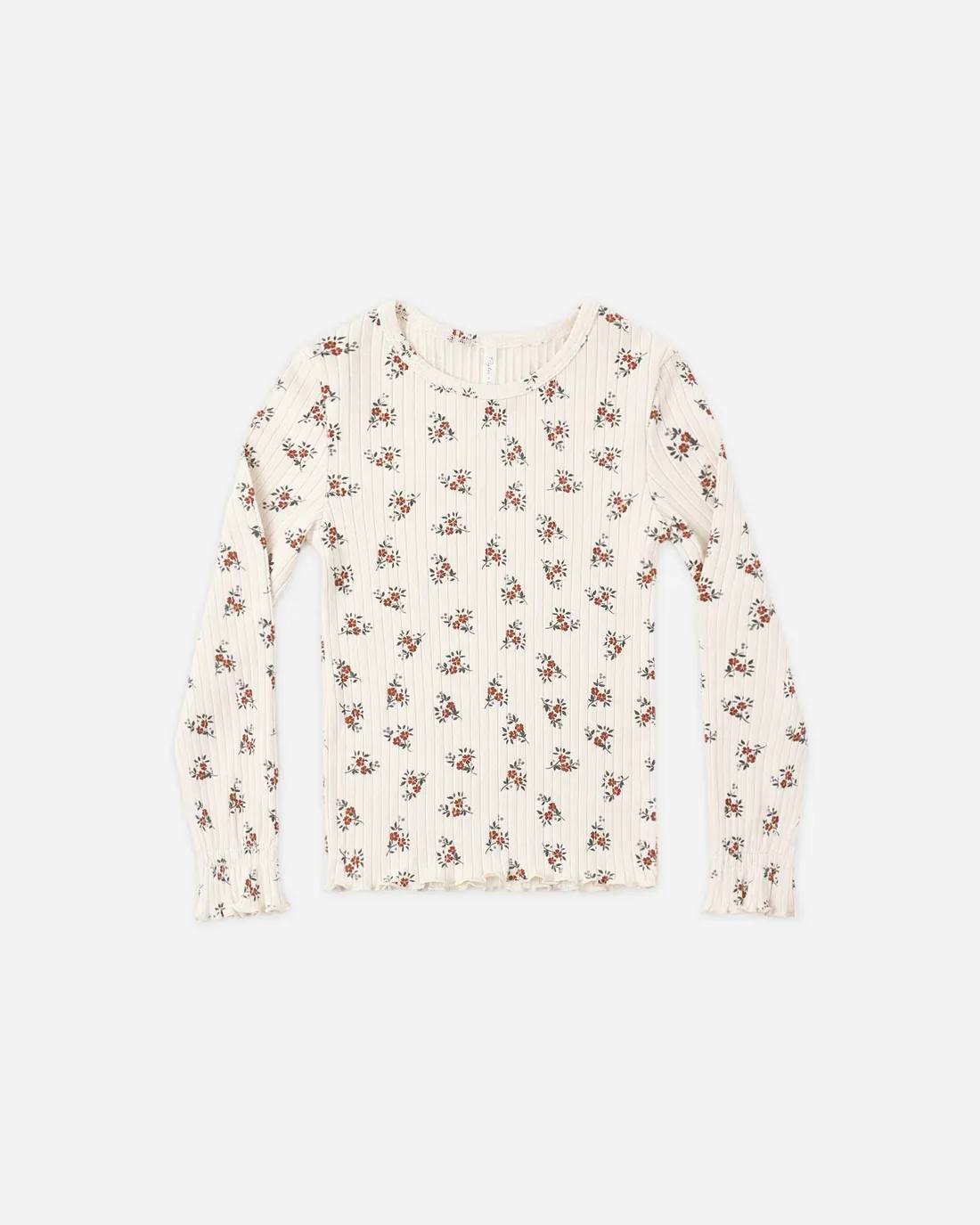 Rylee &amp; Cru/Ribbed Long Sleeve Top/Ruby Bloom