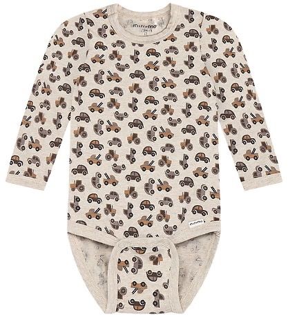 Minymo / Baby Boy LS Bodysuit / Beige Malange