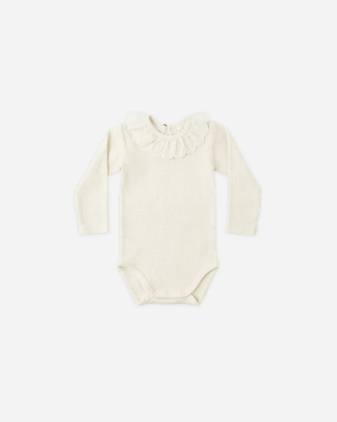 Quincy Mae/Ruffle Collar Bodysuit/Natural