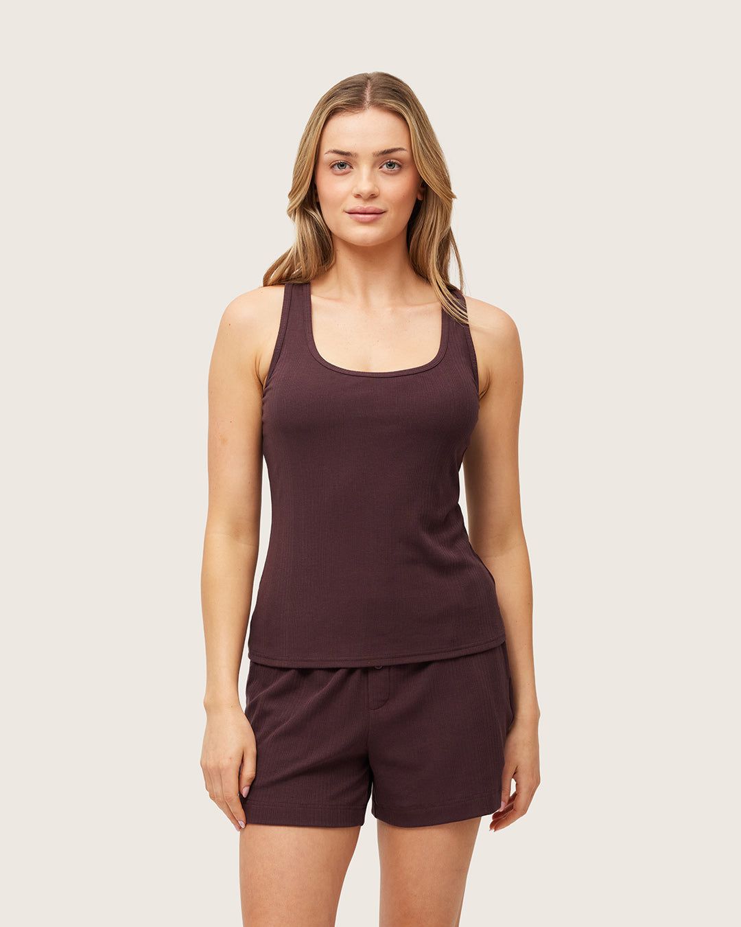 Boody/Airarib Lounge Tank Top/Mulberry