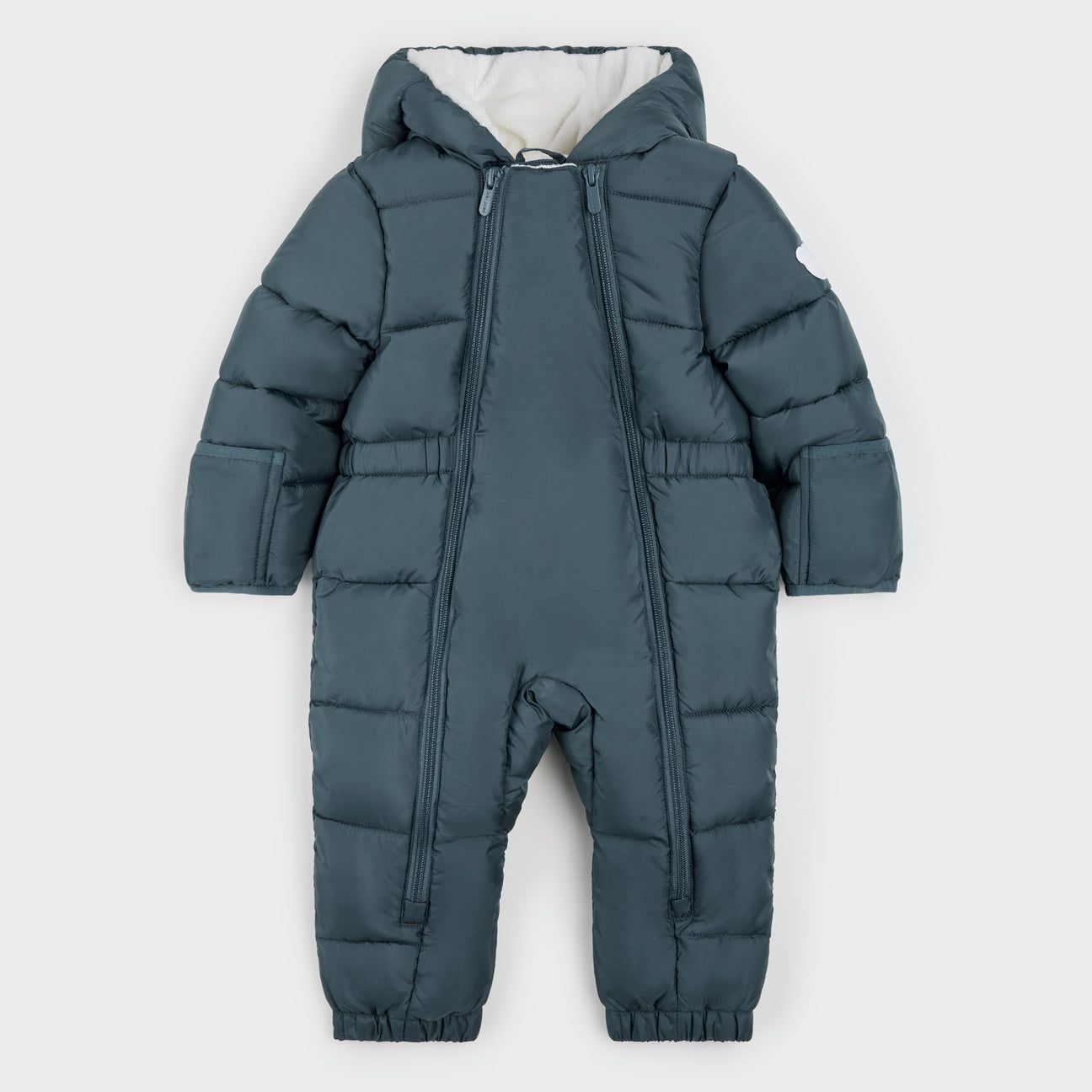 Petit Lem / Hooded Baby Snowsuit / Storm Blue