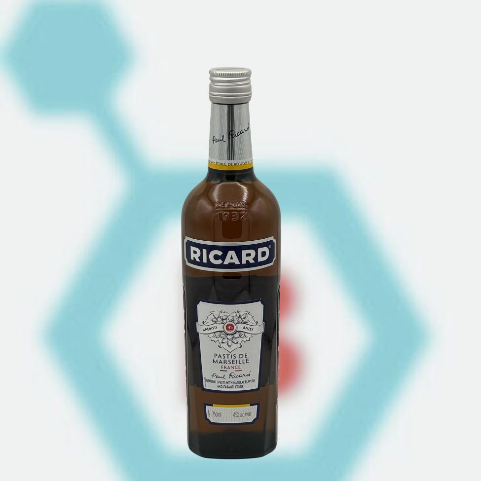 RICARD ANISE PASTIS MARSEILLE 750ML 45% ABV