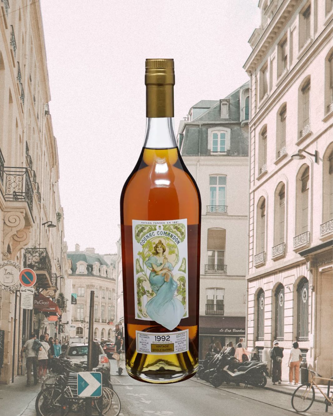 COMANDON COGNAC SINGLE BARREL XO 1992 BORDERIES 750ML 41.2% ABV