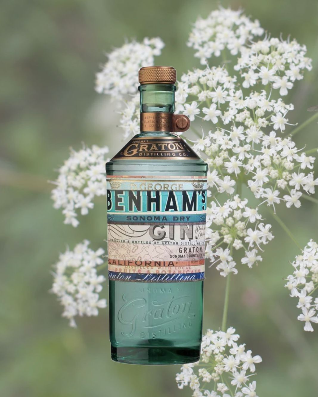 BENHAM&#39;S SONOMA DRY GIN 750ML 45% ABV