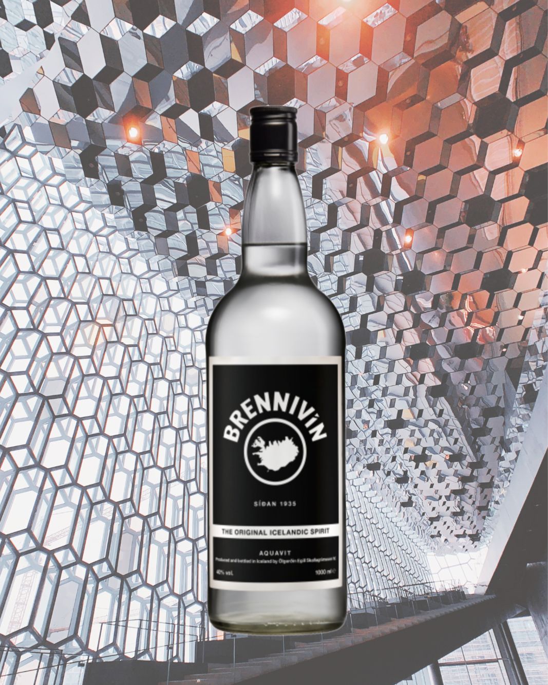 BRENNIVIN BLACK DEATH ICELANDIC SPIRIT AQUAVIT 1L 40% ABV