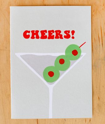 Cheers! Martini Greeting Card