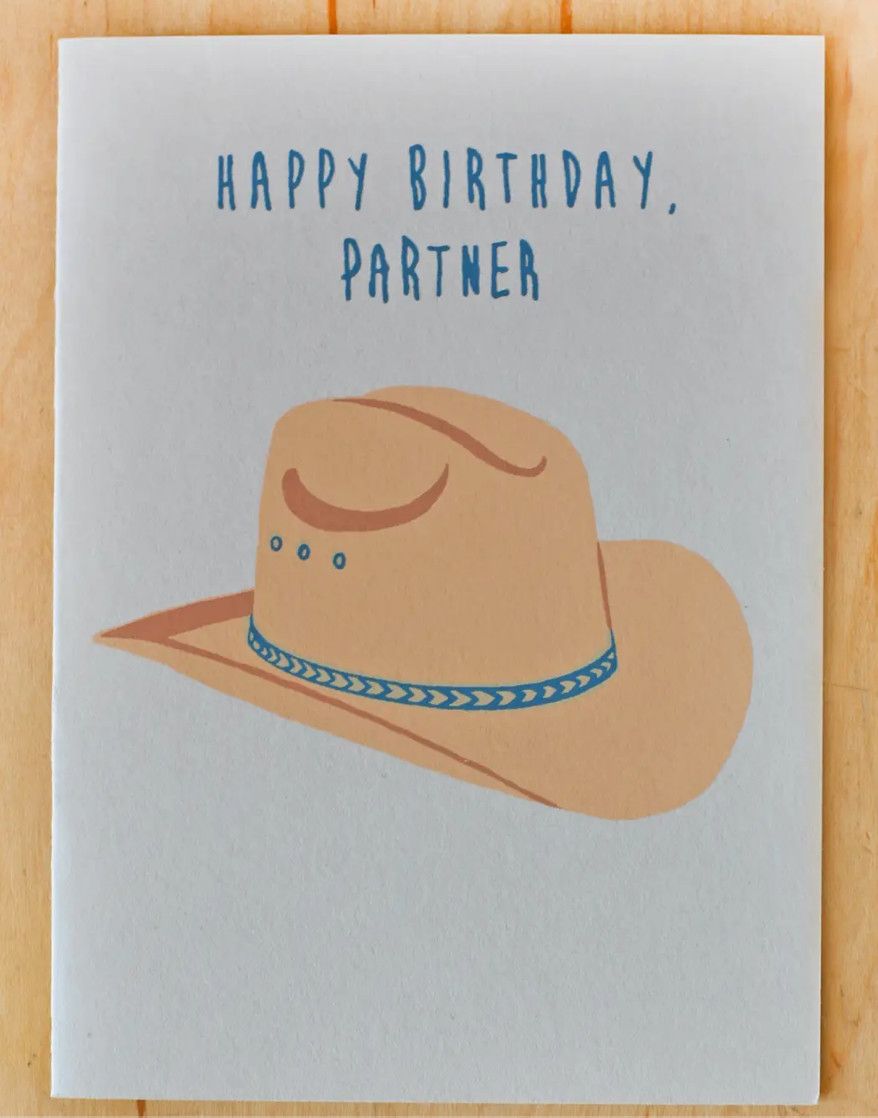Birthday Partner Hat Greeting Card