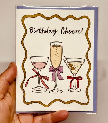Birthday Cheers Cocktail Greeting Card