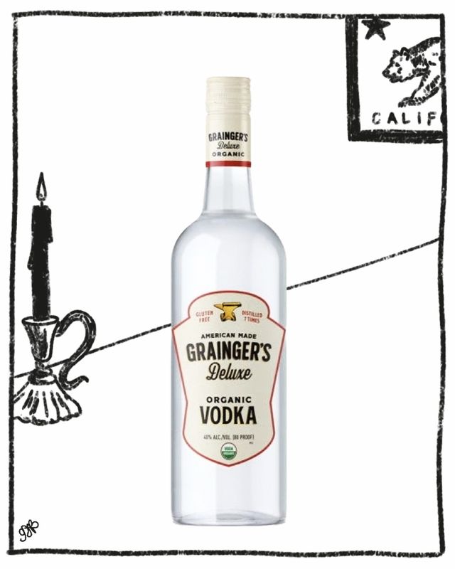 GRAINGER&#39;S ORGANIC VODKA 750ML 40% ABV