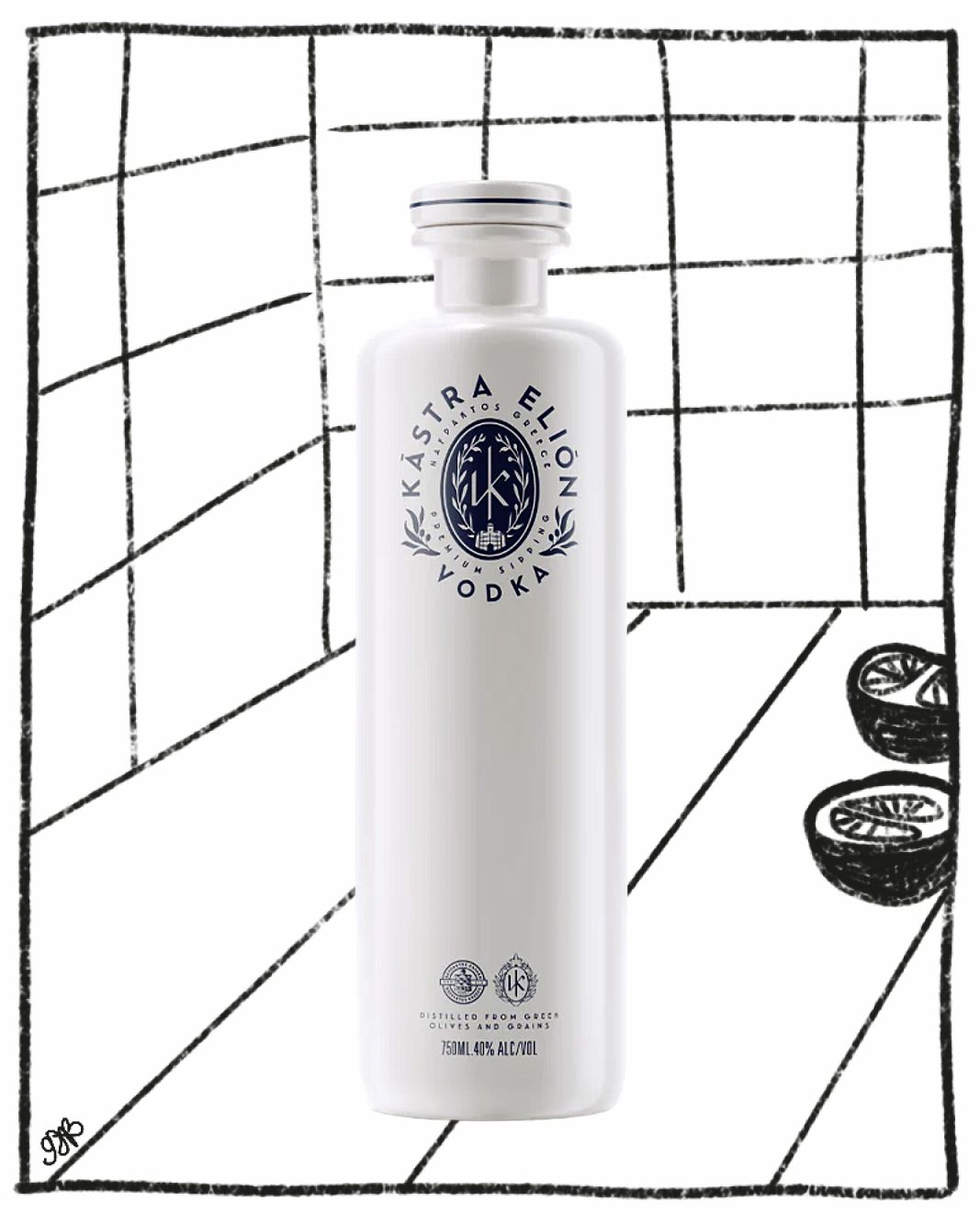 KASTRA ELION VODKA 750ML 40% ABV
