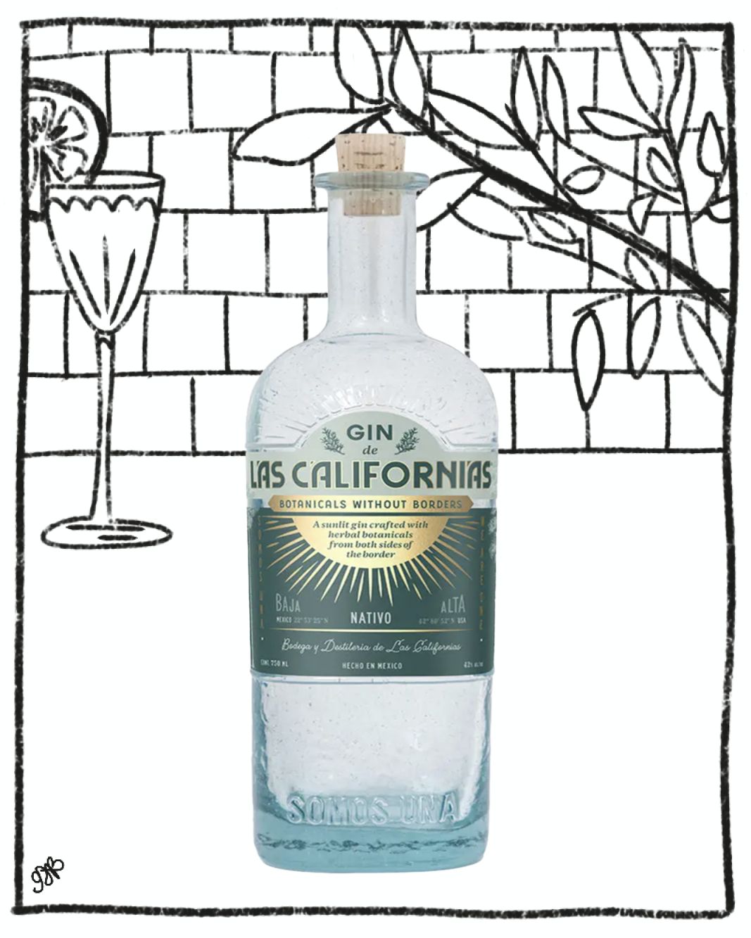 LAS CALIFORNIAS GIN NATIVO 750ML 42% ABV